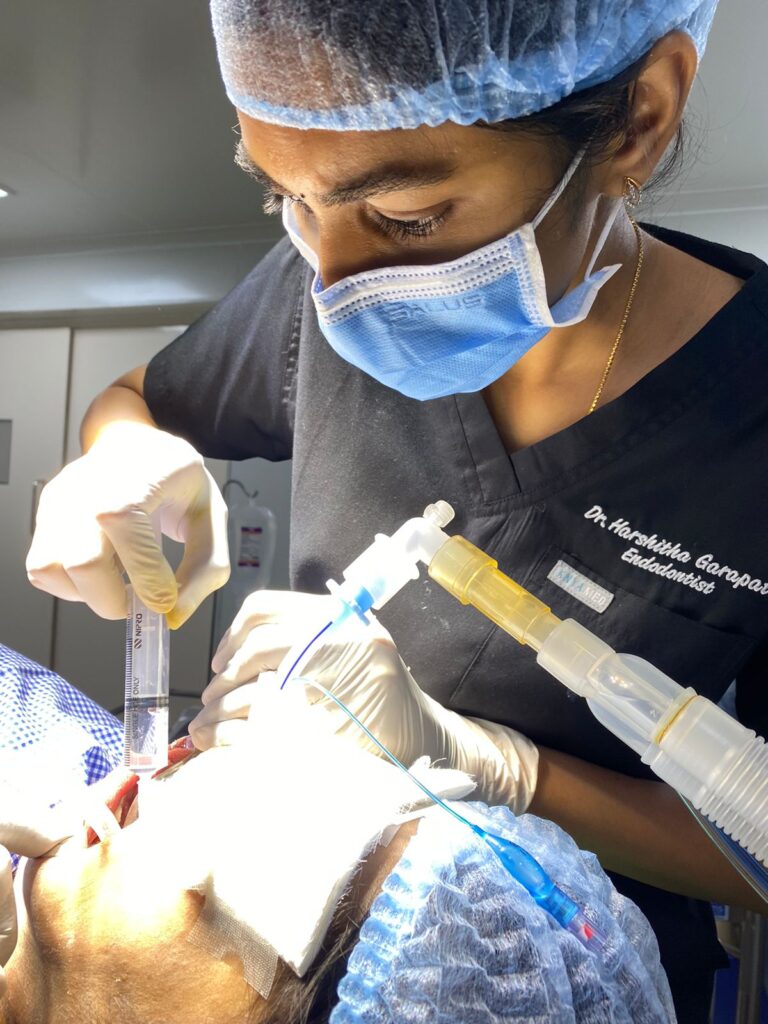 Multiple root canal treatments under general anaesthesia